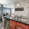 a kitchen with a large island